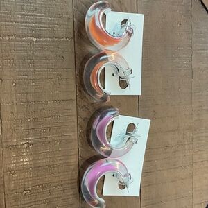 Iridescent Hoop Earrings